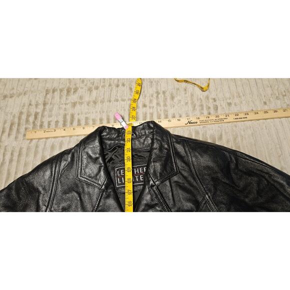 vintage Leather Bomber Jacket Black Previously Owned By Ohio Guitarist‎ Musician - Picture 15 of 16